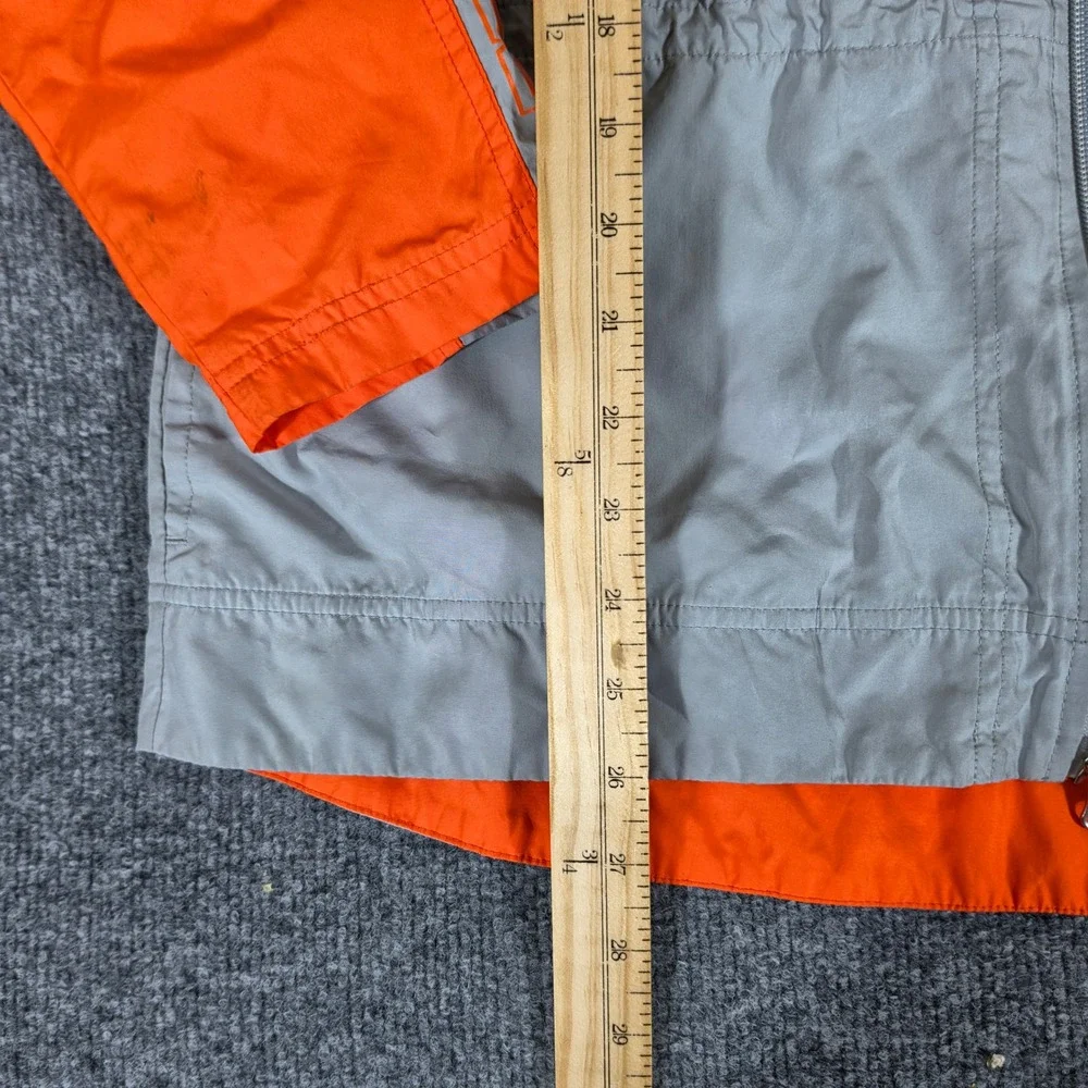 Y2K Nike Vintage Tracksuit Mens Large Grey Orange Full Zip Windbreaker Pants Set